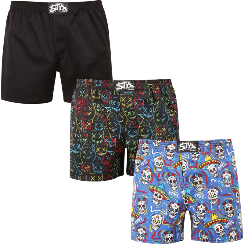3PACK pánske trenky Styx premium art klasická guma (3AP09036) 64206758
