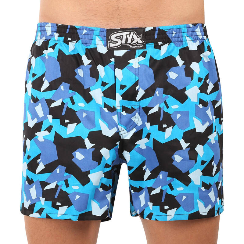 Pánske trenky Styx premium art klasická guma maskáč hranatý (AP1858) 64203915