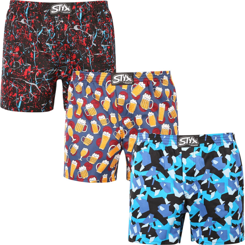 3PACK pánske trenírky Styx premium art klasická guma (3AP18458) 64206757