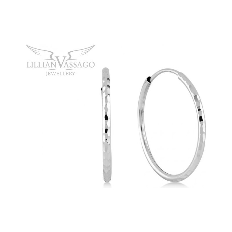 Lillian Vassago Kruhové náušnice z bieleho zlata 2,8 cm LLV06-GER338 64206707