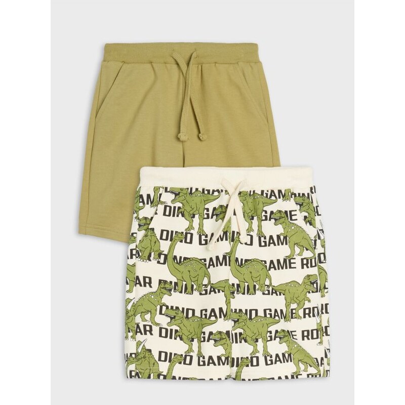 Sinsay - Súprava 2 šortiek - teplá olivová 65755408