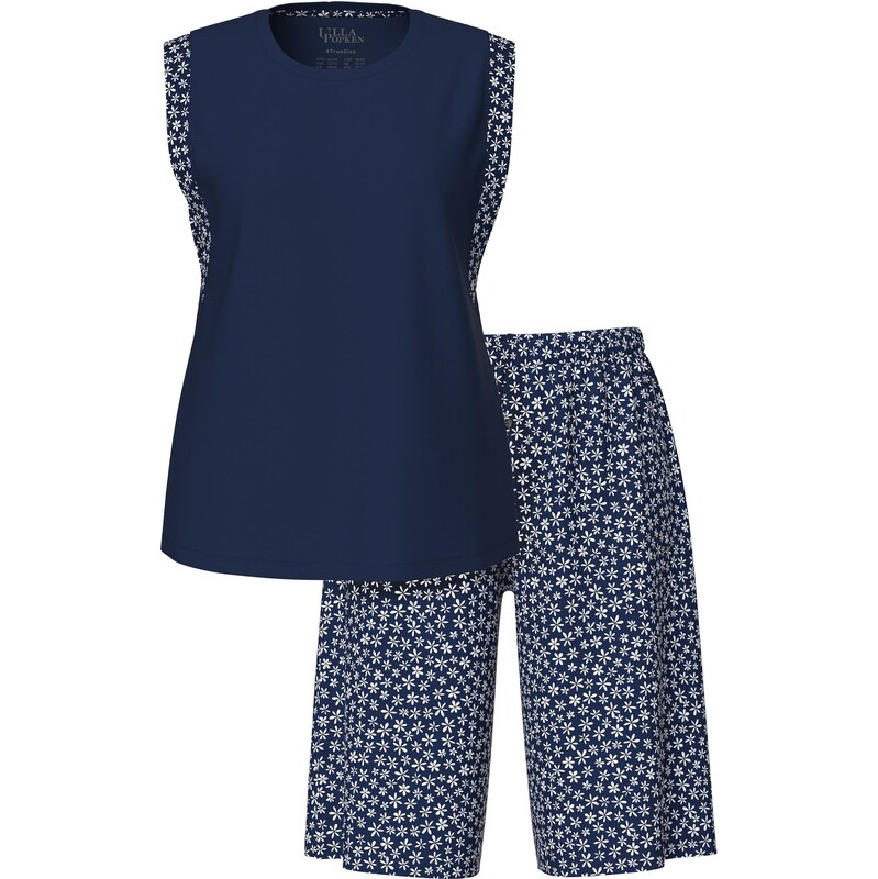 Ulla Popken Kraťasy tmavomodrá / biela 64293783