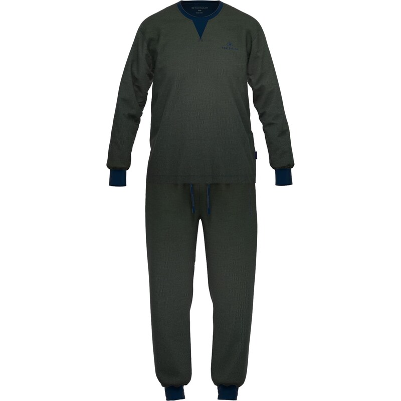 TOM TAILOR Dlhé pyžamo námornícka modrá / olivová 64513107