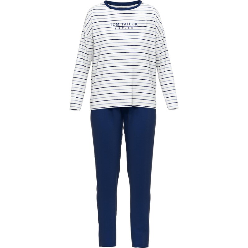 TOM TAILOR Pyžamo Zaria námornícka modrá / zafírová / biela 64255693