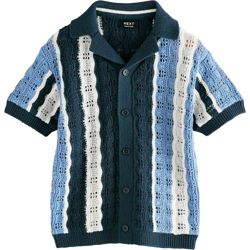 Next Kardigán modrá / jedľová / biela 64253773