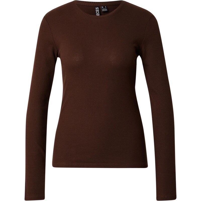 PIECES Tričko PCRUKA tmavohnedá 64217123