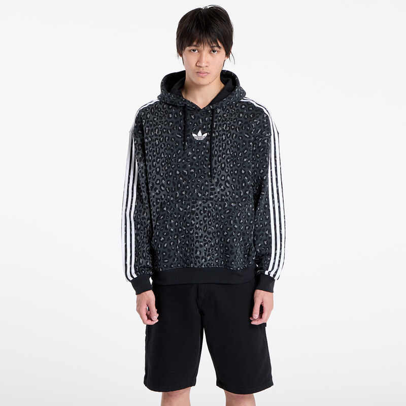 adidas Originals Mikina adidas Graphic All Over Print Leo Hoodie Black 64225476