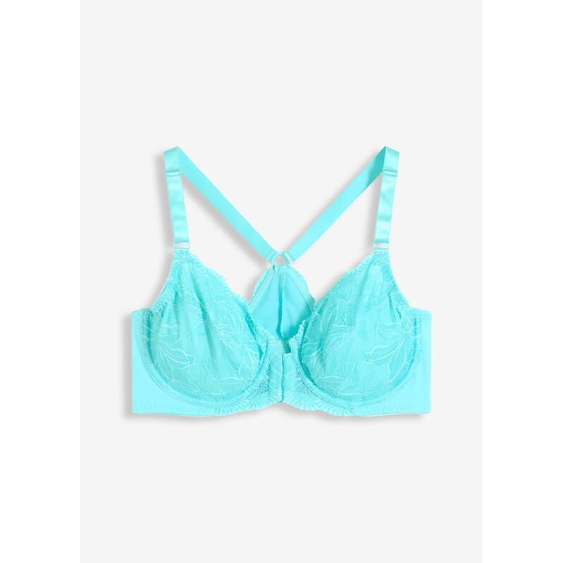 bonprix Podprsenka s predným zapínaním, farba modrá 64226143