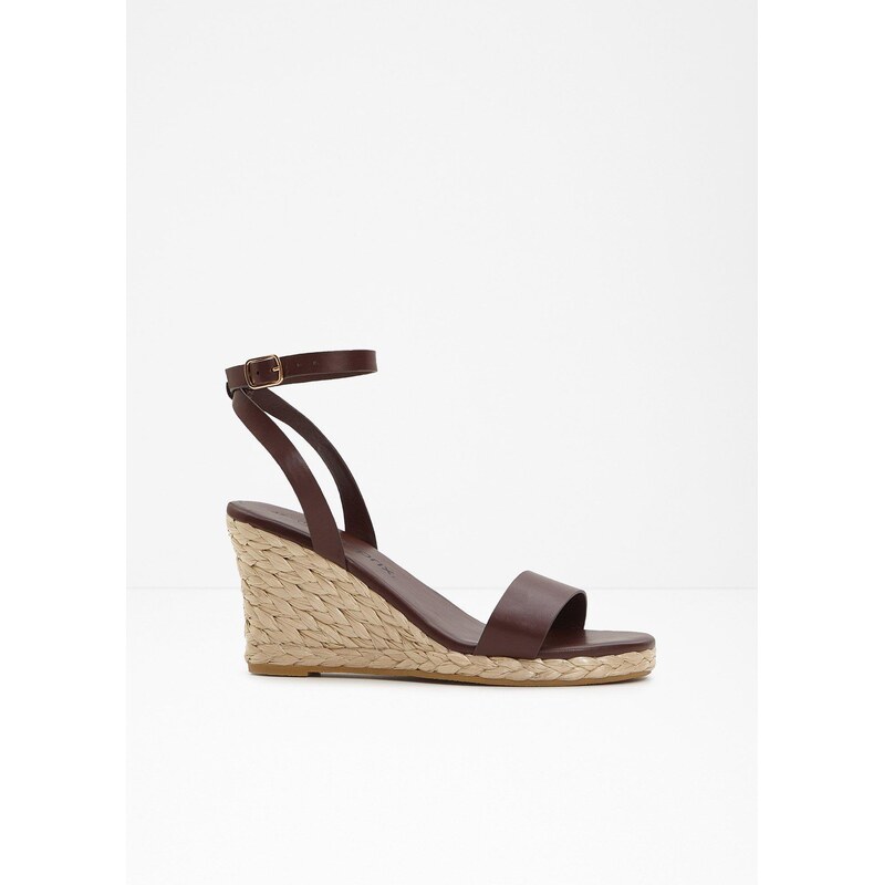 bonprix Sandále s klinovým podpätkom, farba hnedá 64226170