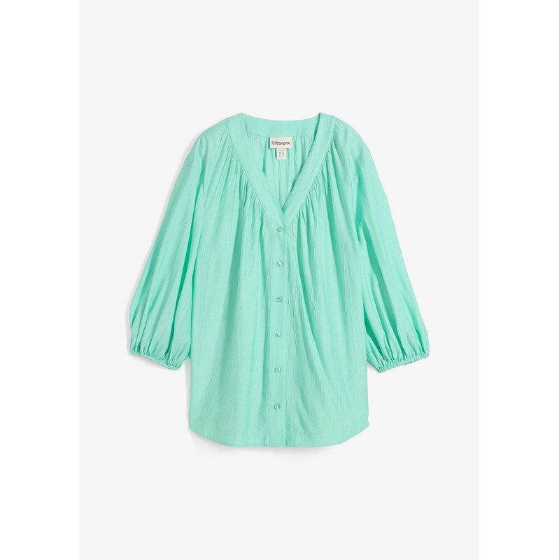 bonprix Blúzka, oversize, z mäkkého viskózového mixu, farba zelená 64226215