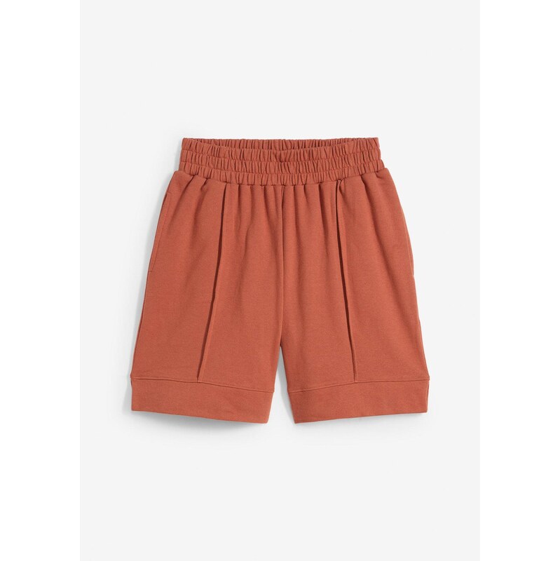 bonprix Teplákové šortky z bavlneného mixu, farba hnedá 64226225
