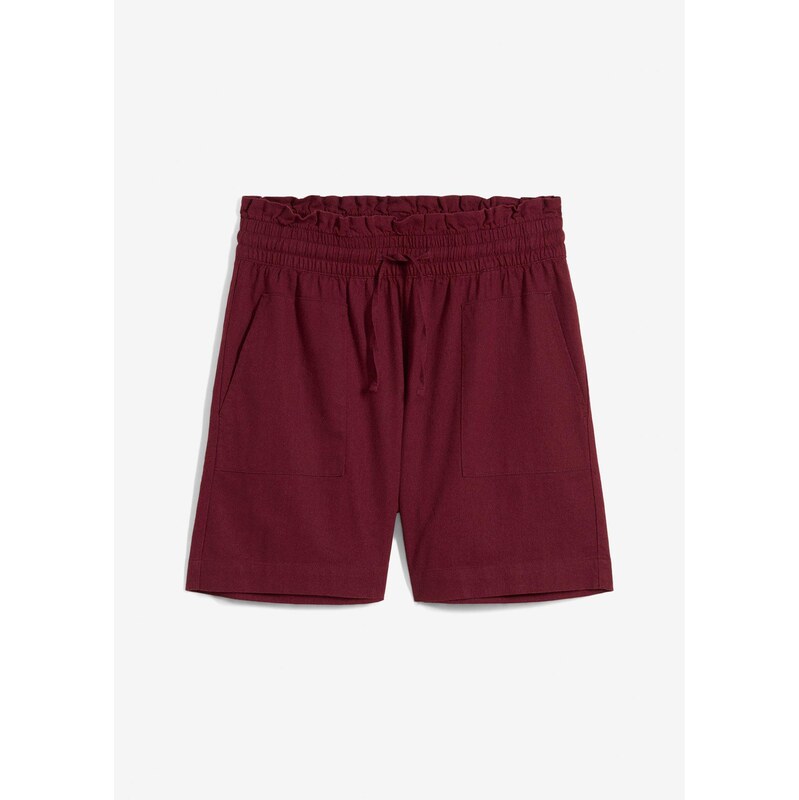bonprix Plátené šortky, farba červená 64226257