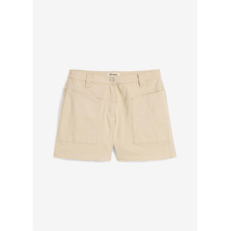 bonprix Twillové šortky, farba béžová 64226265