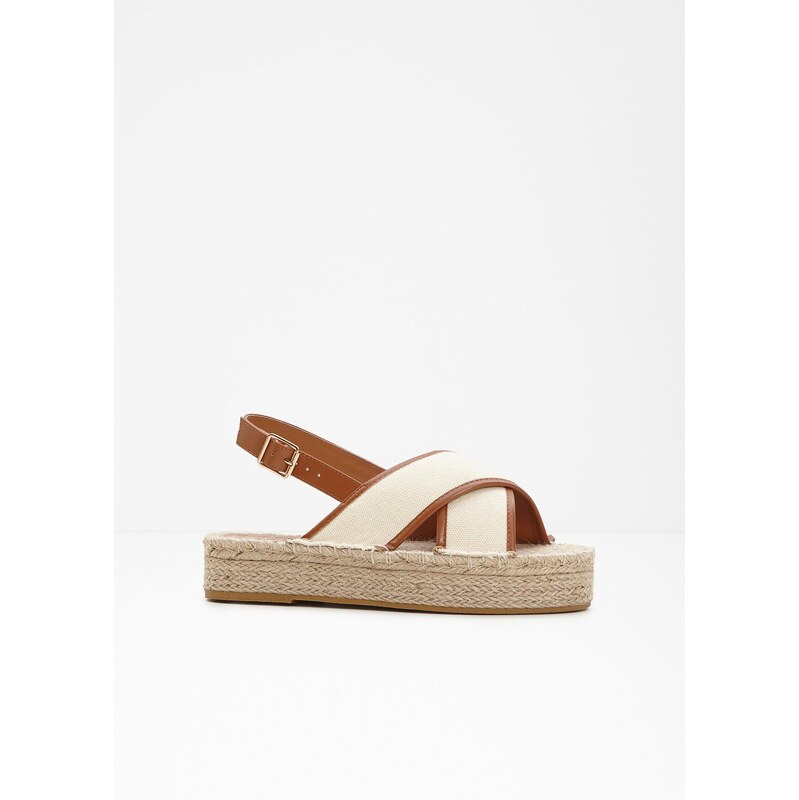 bonprix Sandále na platforme, farba béžová 64226305