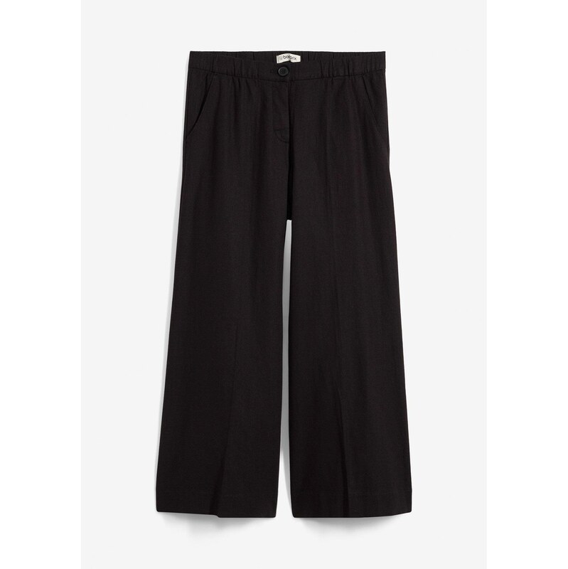 bonprix Culotte nohavice s elastickým pásom z viskózového mixu, farba 64226354