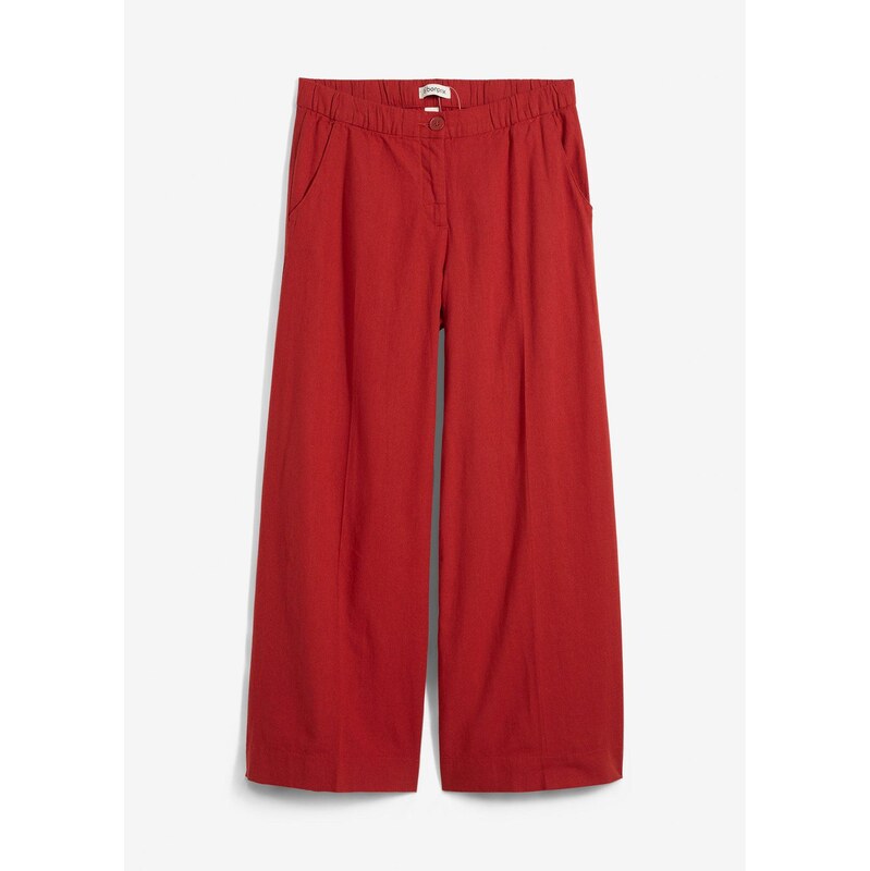 bonprix Culotte nohavice s elastickým pásom z viskózového mixu, farba 64226358