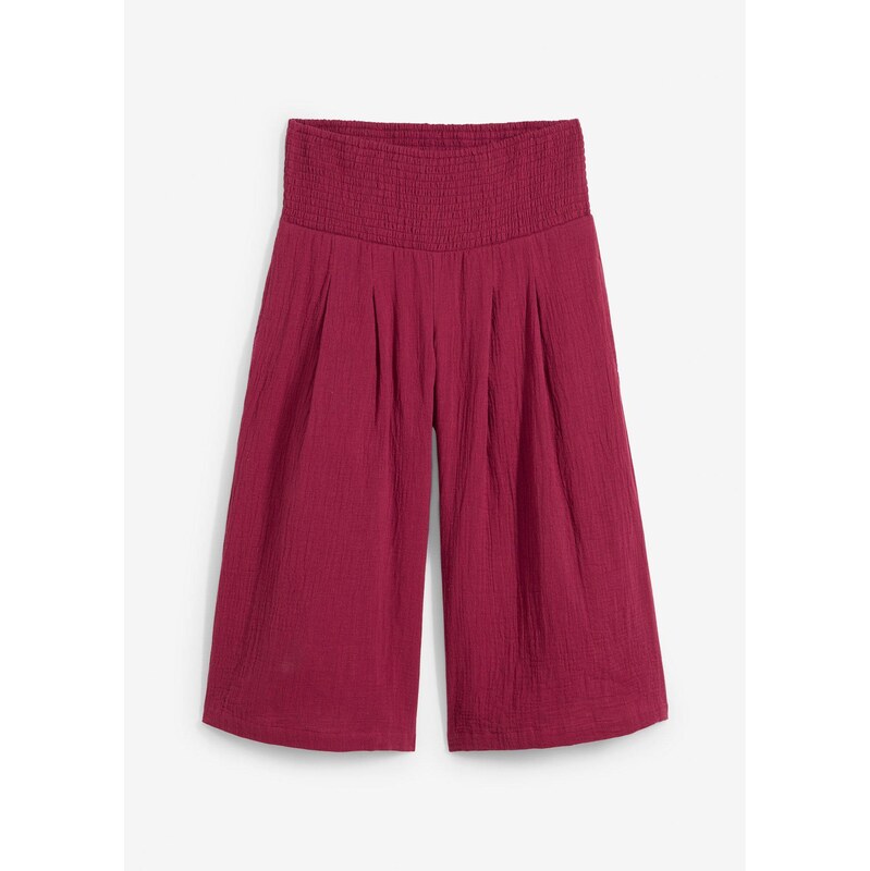 bonprix Capri nohavice, mušelínové, farba červená 64226439