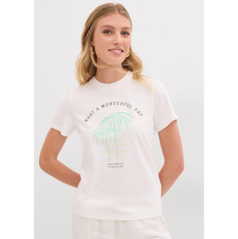 bonprix Tričko s potlačou, farba biela 64226294