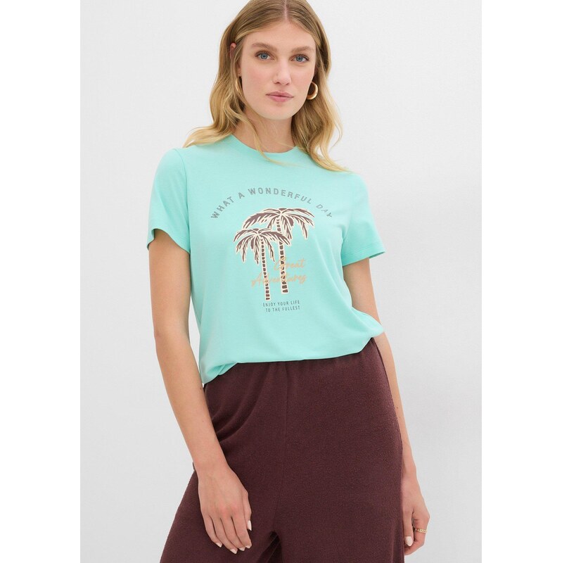 bonprix Tričko s potlačou, farba zelená 64226295