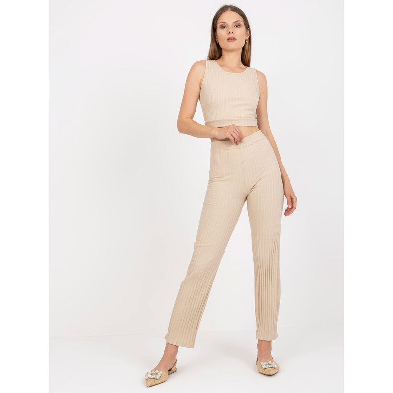 ITALY MODA Béžový komplet nohavíc a topu DHJ-KMPL-9587.82-beige 57950462