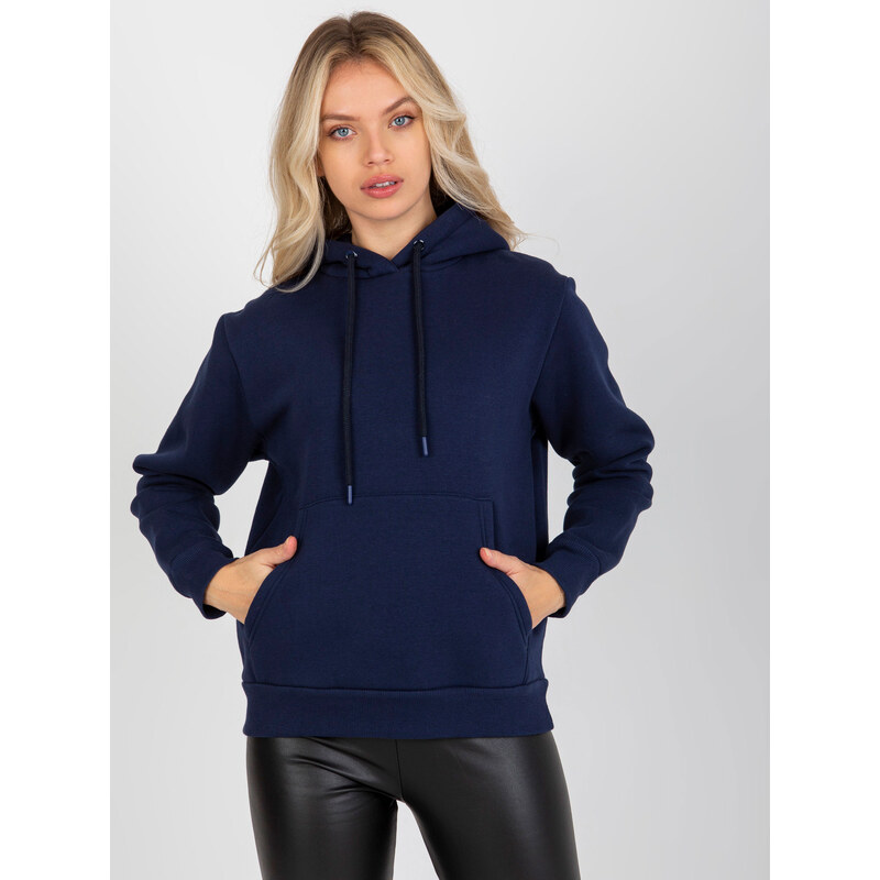 RUE PARIS Tmavomodrá dámska mikina s kapucňou CT-BL-F-621124.98P-dark 57950995