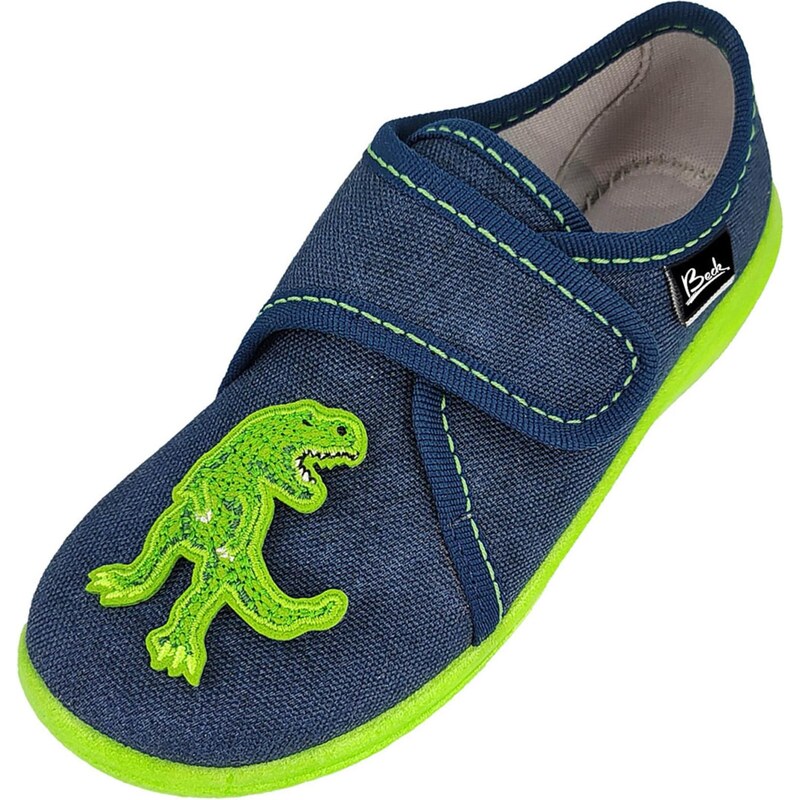 BECK Papuče Creepy tmavomodrá / svetlozelená / čierna 64390029