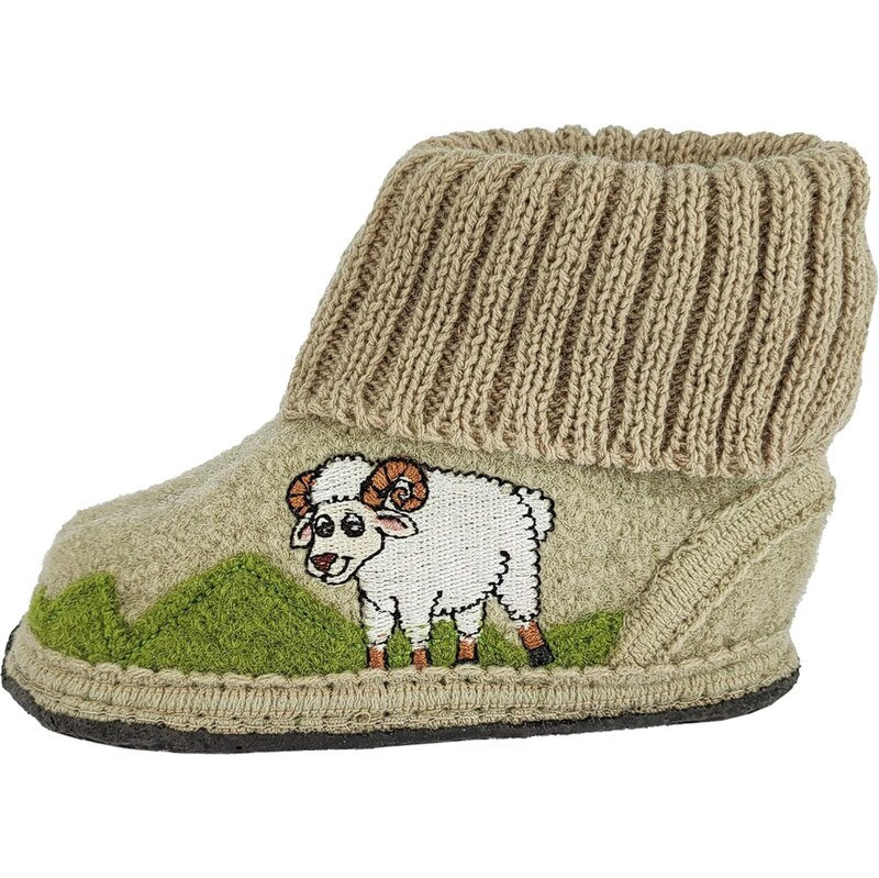 BECK Papuče Böckle béžová / hnedá / zelená / biela 64390030