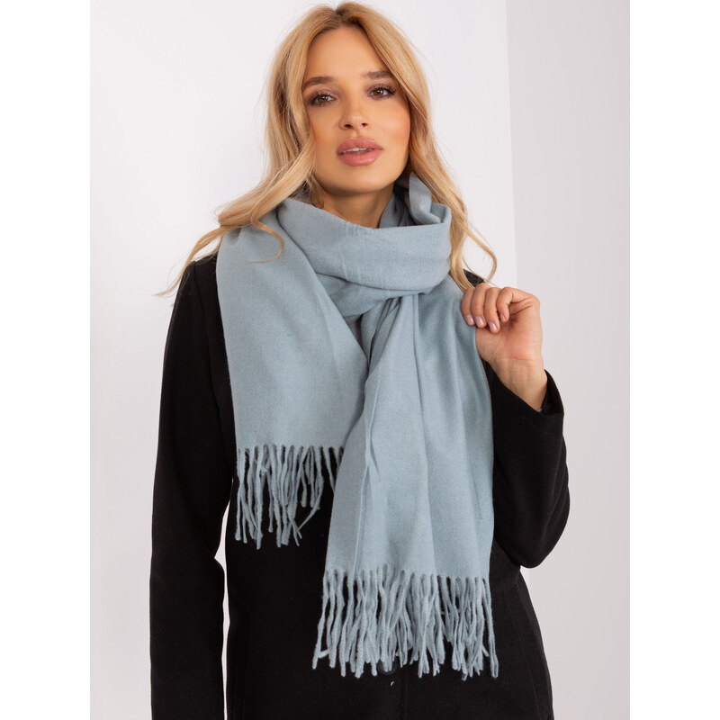 ITALY MODA Mintový šál so strapcami AT-SZ-23185.62P-mint 57953254