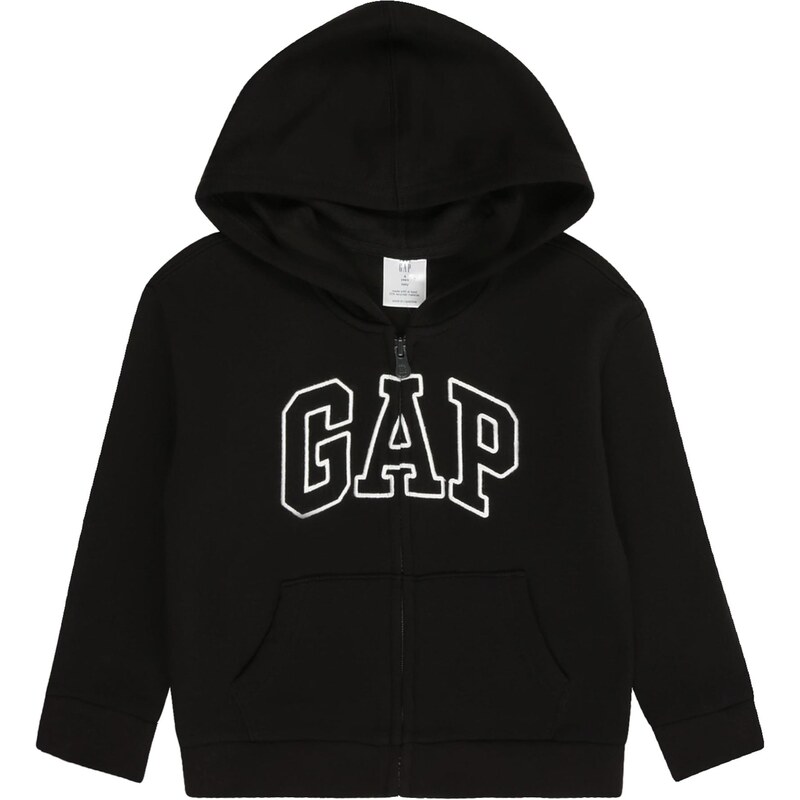 GAP Tepláková bunda čierna / biela 64356722