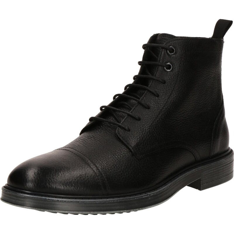 GEOX Šnurovacie čižmy U HENREYS čierna 64231871