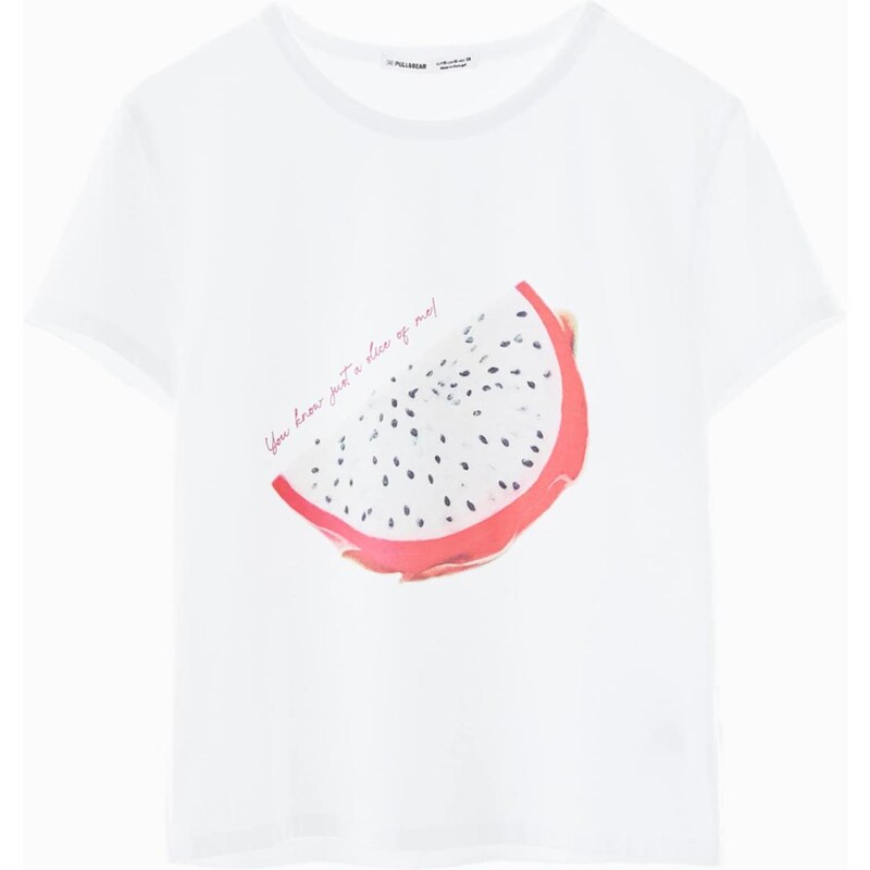 Pull&Bear Tričko tmavoružová / červená / čierna / biela 65882330