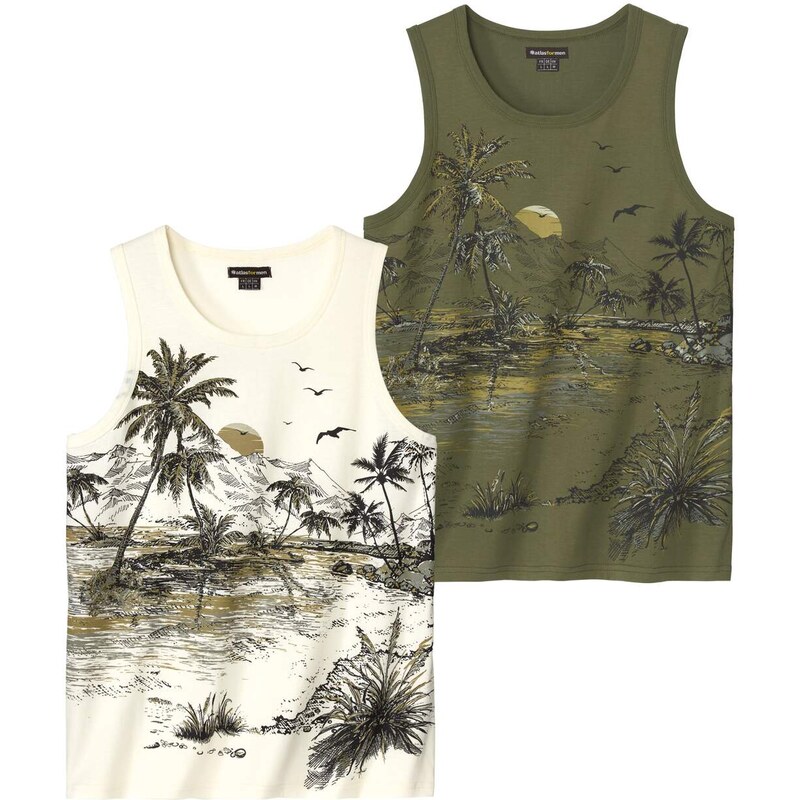 Sada 2 tielok s potlačou Atlas For Men Biela 64232045