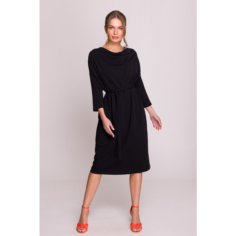 Stylove Oversize šaty z modalu | čierna S403 64248283