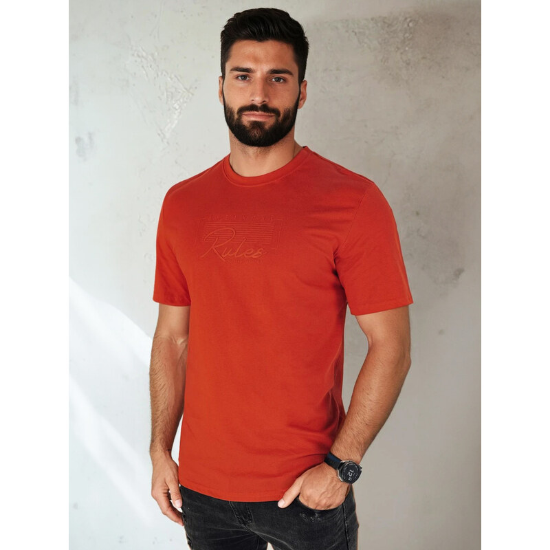 BASIC Tmavozelené pánske tričko s potlačou RULES RX5411 52671172