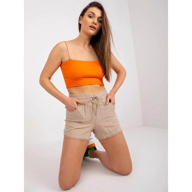 FPrice Šortky D73761M61531KA béžové 49741102