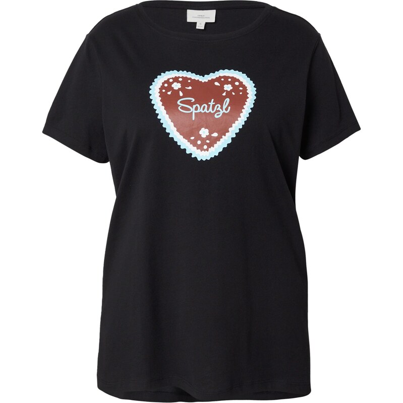 ONLY Carmakoma Tričko CARULRIKA svetlomodrá / gaštanová / čierna / 64254455