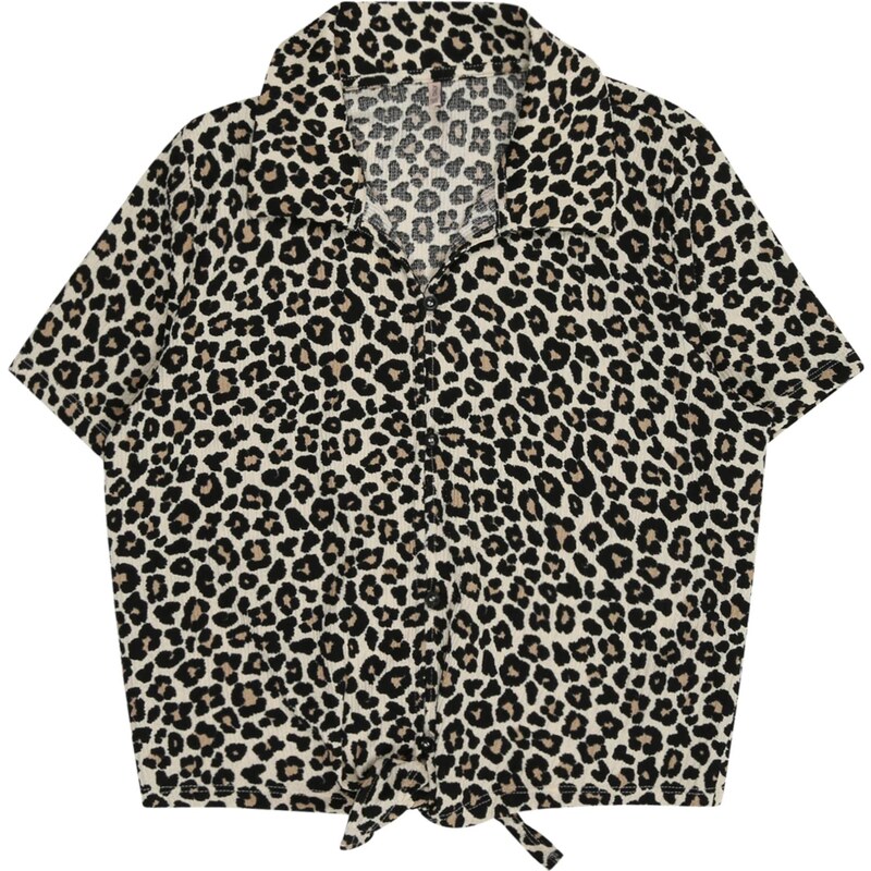 ONLY GIRLS Blúzka KOGEMMI béžová / čierna / biela ako vlna 66056984