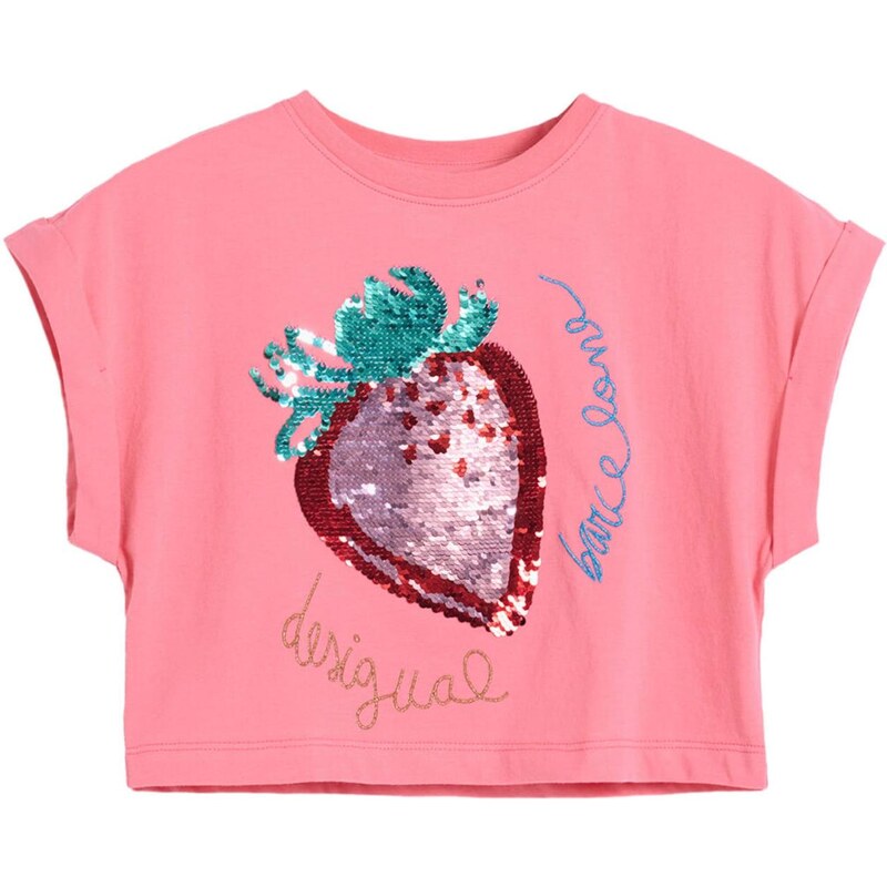 Desigual Tričko Strawberry modrá / žltá / malinová / červená 64390128