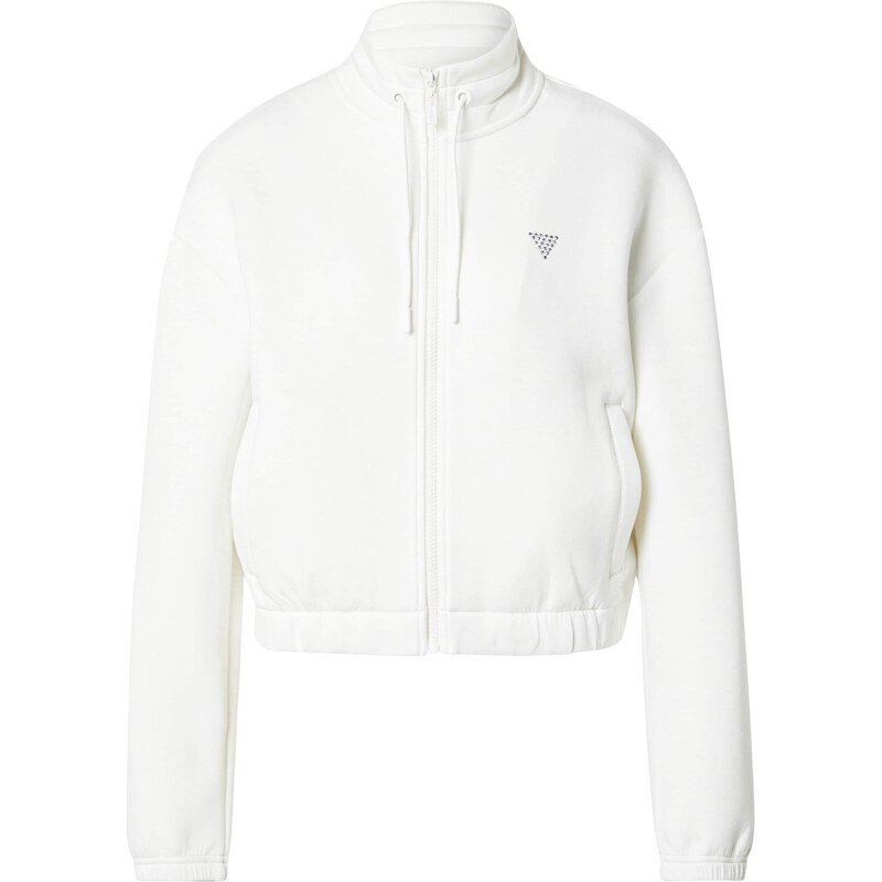 GUESS Športová mikina CECILIA strieborná / prírodná biela 64501053