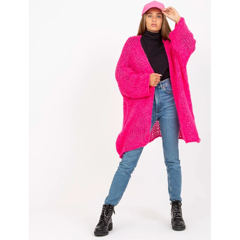 FPrice Dámsky sveter TW SW BI M2202 fluo ružový 49746142