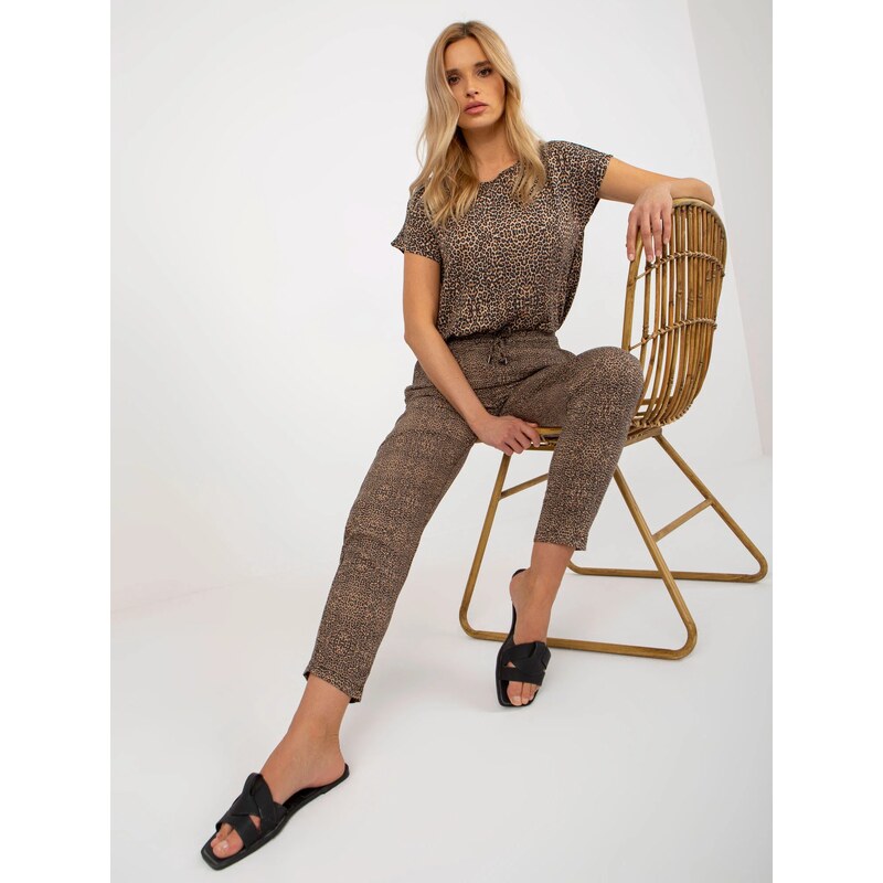 FPrice Nohavice D73770M61869I hnedé 49752277