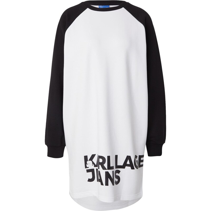 KARL LAGERFELD JEANS Šaty čierna / biela 64255906