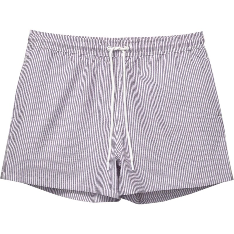 Pull&Bear Plavecké šortky fialová / biela 64266686