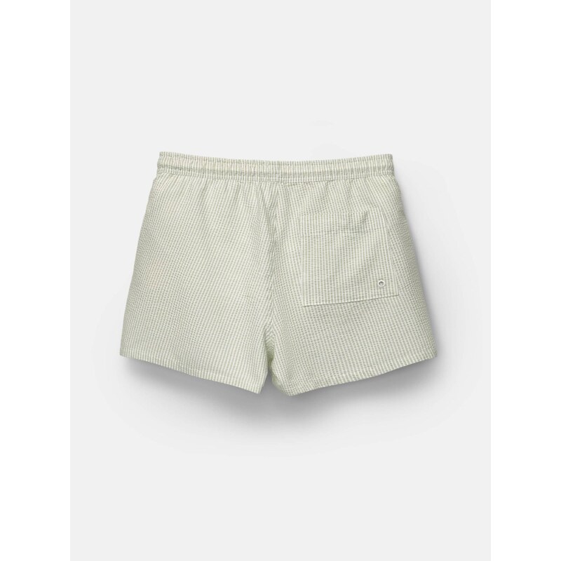 Pull&Bear Plavecké šortky pastelovo zelená / biela