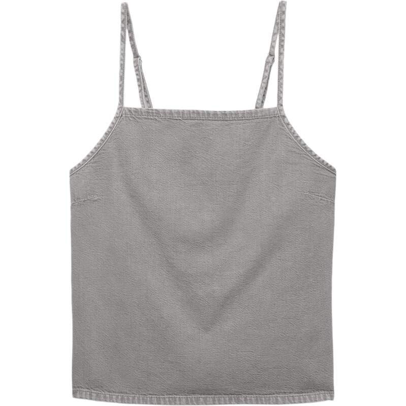Pull&Bear Top sivý denim 65882455