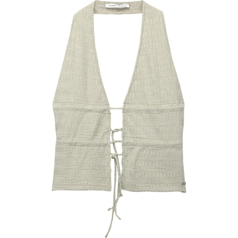 Pull&Bear Top pastelovo zelená 65882459