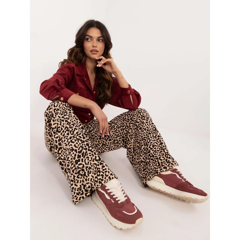 FPrice Nohavice EM SP 1067 1.88 čierno-béžové 60368272