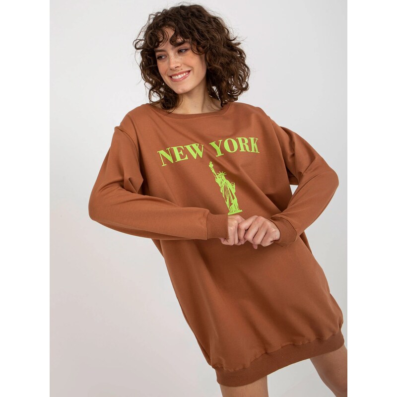 FPrice Mikina VI BL 3212.15X hnedá a zelená 62305629