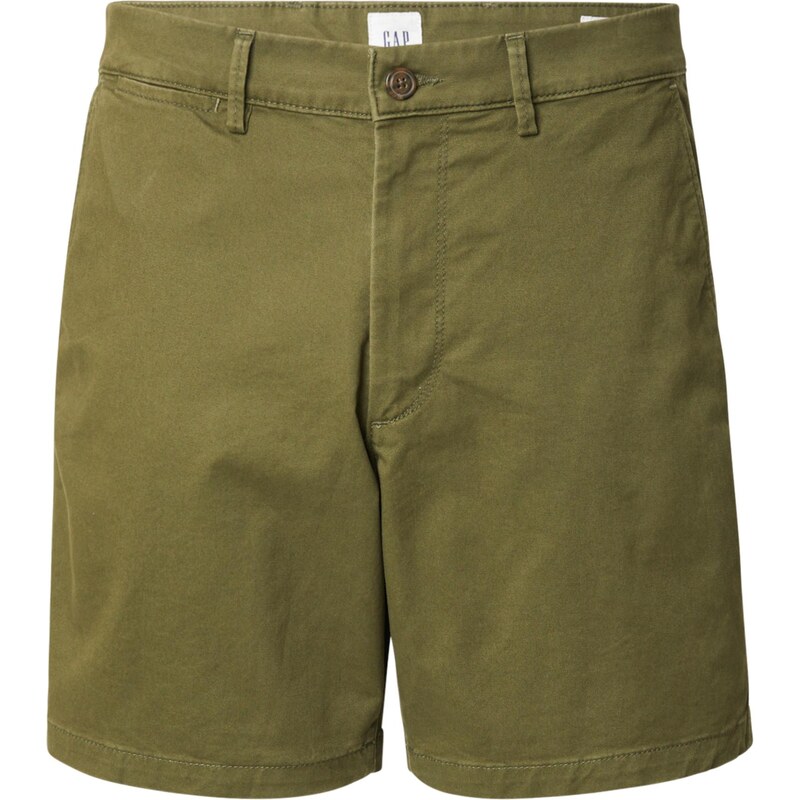 GAP Chino nohavice ESSENTIAL olivová 64266833