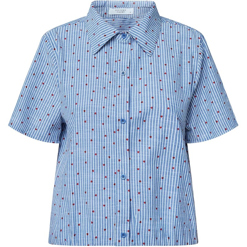 SISTERS POINT Blúzka GUFO svetlomodrá / červená / biela 64266931
